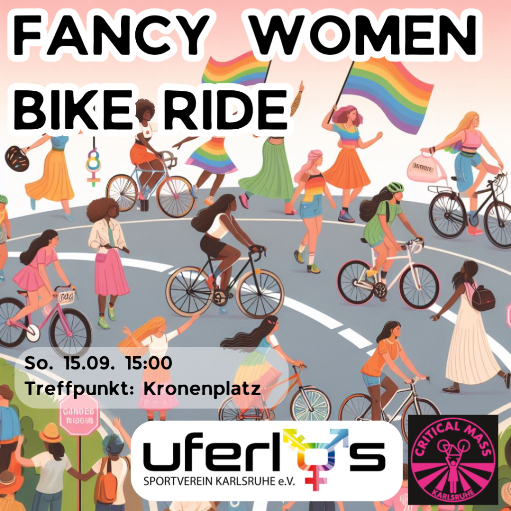 Radsport: Teilnahme von Uferlos Radsport am 2. FANCY WOMEN BIKE RIDE KARLSRUHE am 15.09.2024